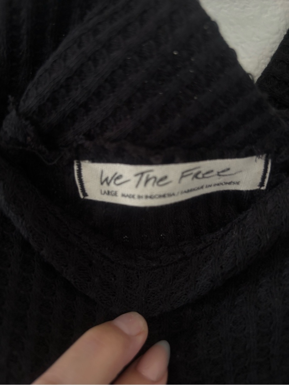 We the Free Free People West End Waffle Knit dolman sleeve Sweater L - Picture 9 of 11